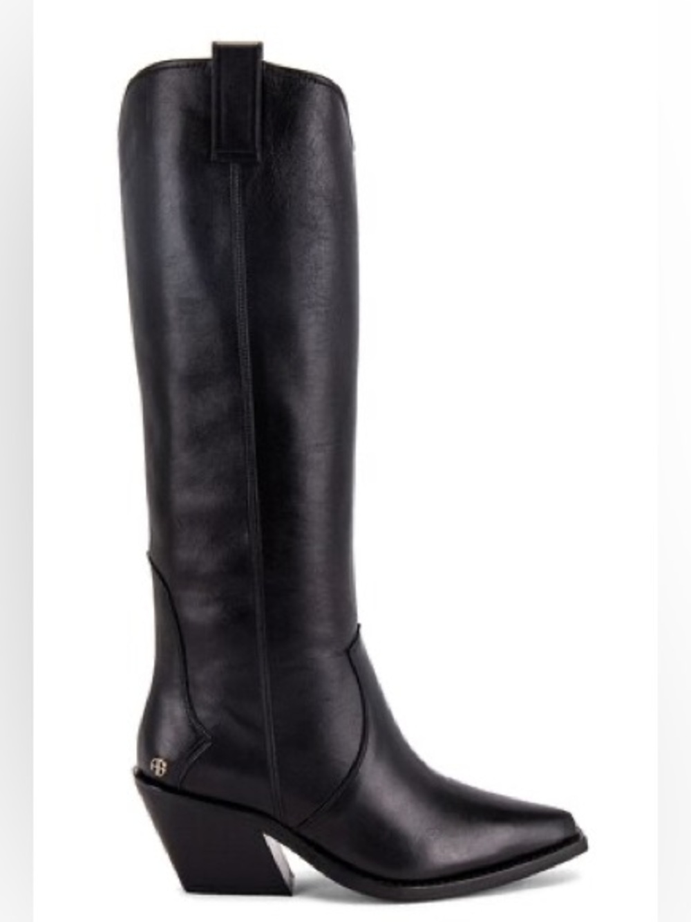 Anine Bing Tall Tania Western Boots in Black NIB